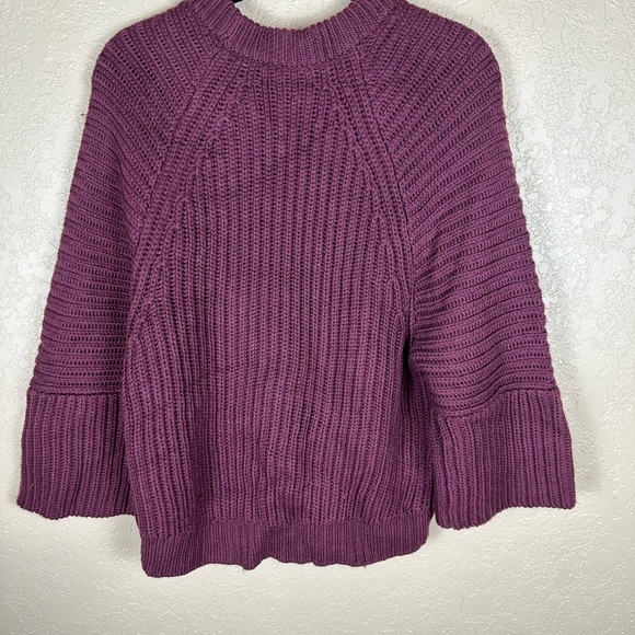 Lord & Taylor maroon wool alpaca blend cropped sweater - Picture 4 of 4
